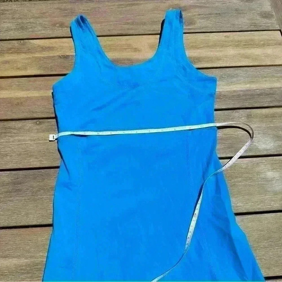 🎆 Lucy workout tank fitted blue size XS wide strap full length fitted yoga gym - Picture 7 of 10